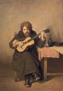 El guitarrista viudo, 1865 de Vasili Grigorevich Perov